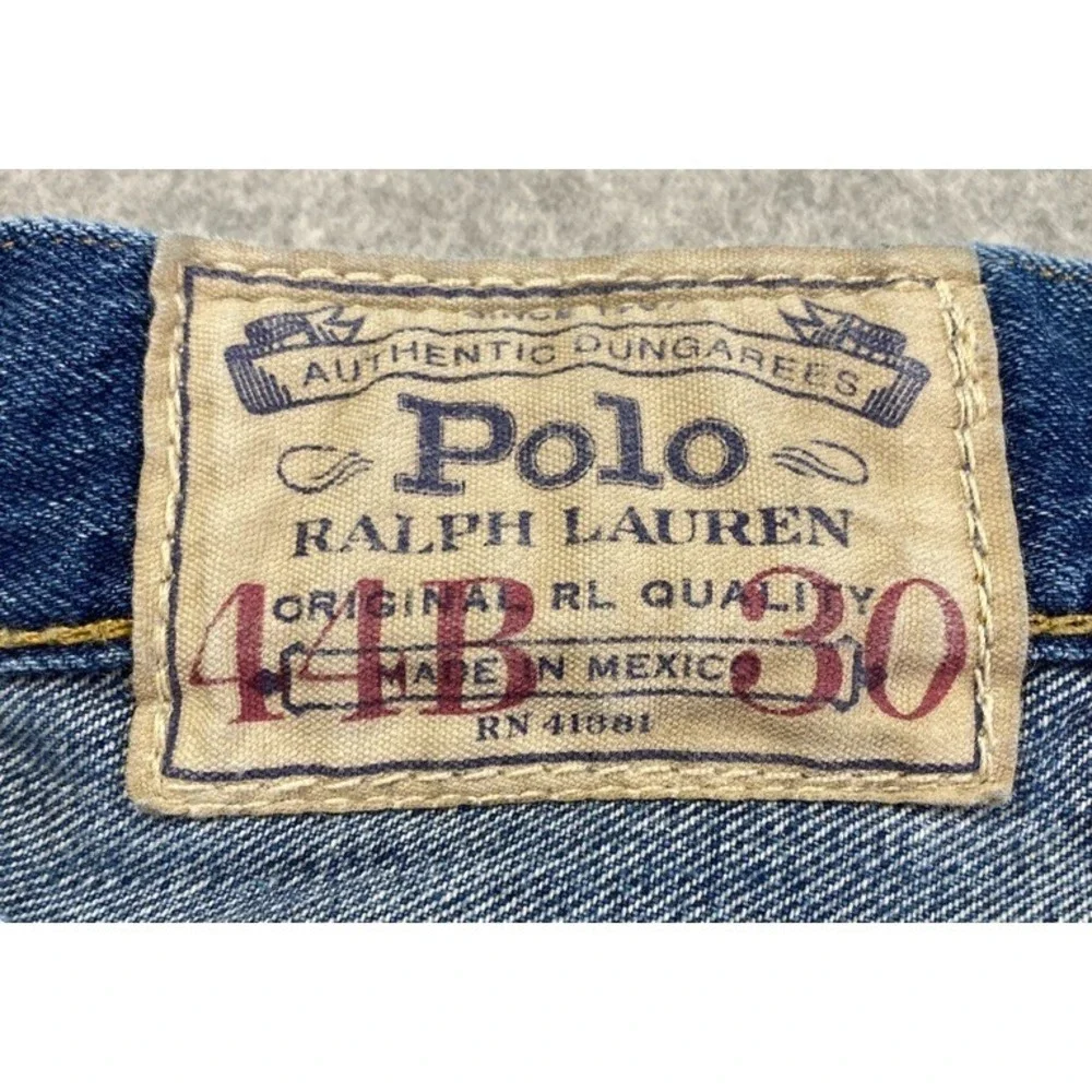 Polo Ralph Lauren Men's Blue Size 44Bx30 Hampton Relaxed Straight Jeans‎ Preppy